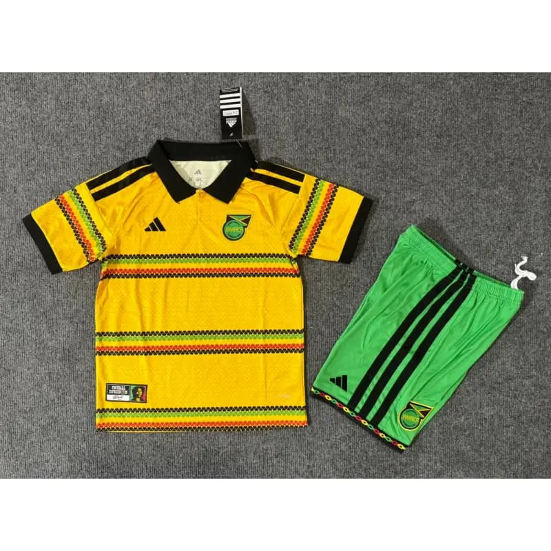 Camiseta Jamaica Home Mundial 2026 Amarillo Niño Kit