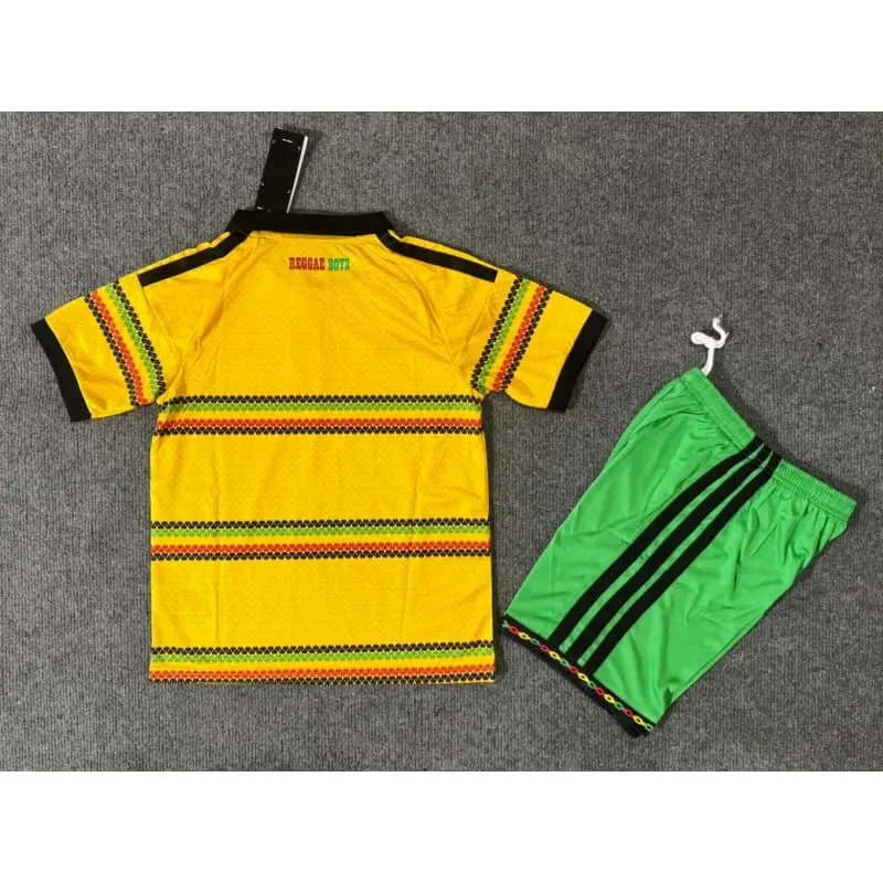 Camiseta Jamaica Home Mundial 2026 Amarillo Niño Kit