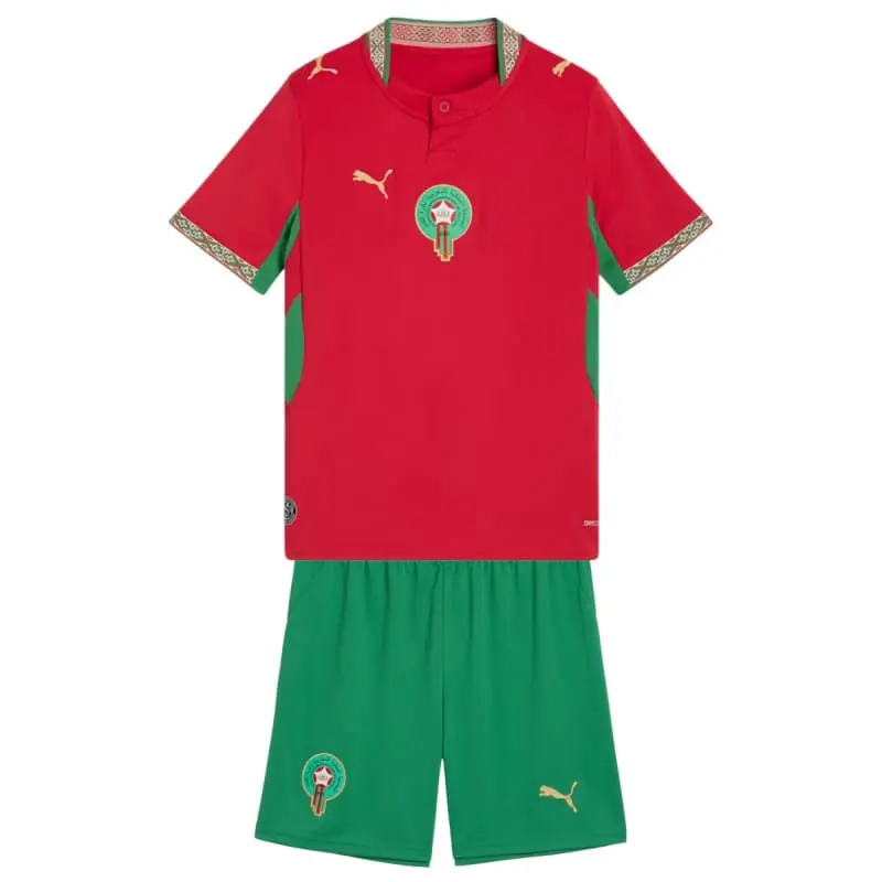 Camiseta Marruecos Home Mundial 2026 Rojo Niño Kit