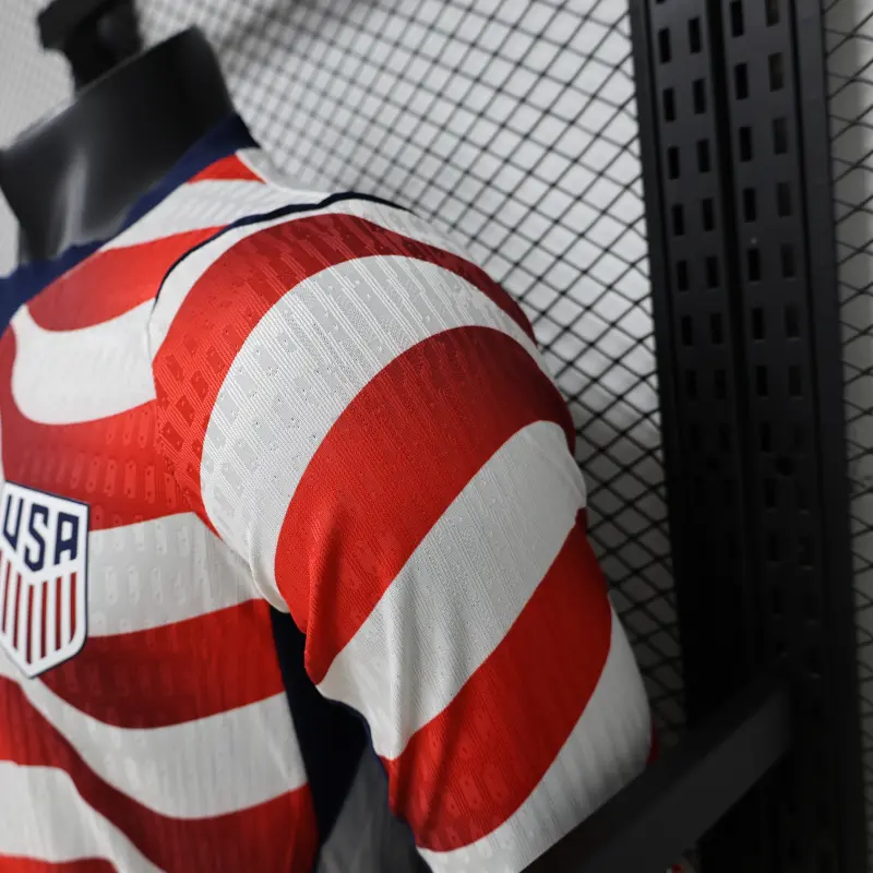 Camiseta EE.UU Home Mundial 2026 ML Rojo/Blanco (EDICIÓN JUGADOR)