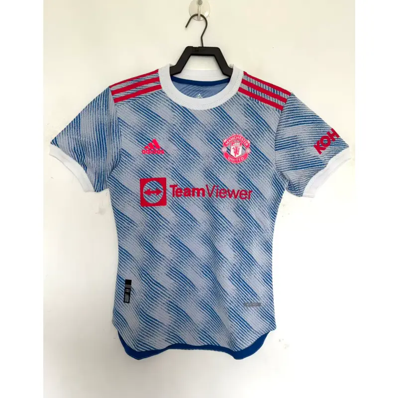 Camiseta Manchester United Away Retro 2021/2022 Azul (EDICIÓN JUGADOR)