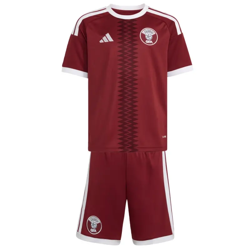 Camiseta Qatar Home Mundial 2026 Rojo Niño Kit