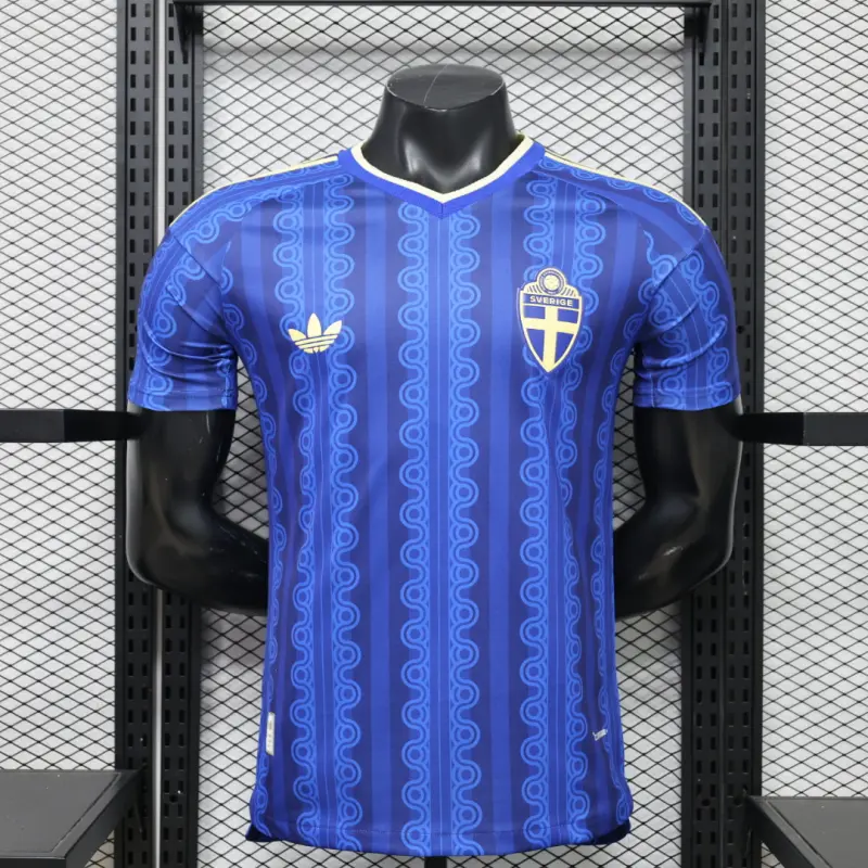 Camiseta Suecia Away Mundial 2026 Azul Oscuro (EDICIÓN JUGADOR)