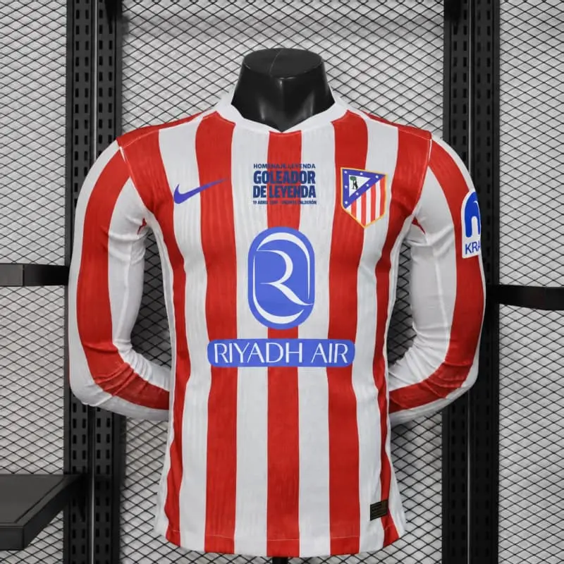 Camiseta Atlético de Madrid Home 2025/2026 ML Blanco/Rojo (EDICIÓN JUGADOR)