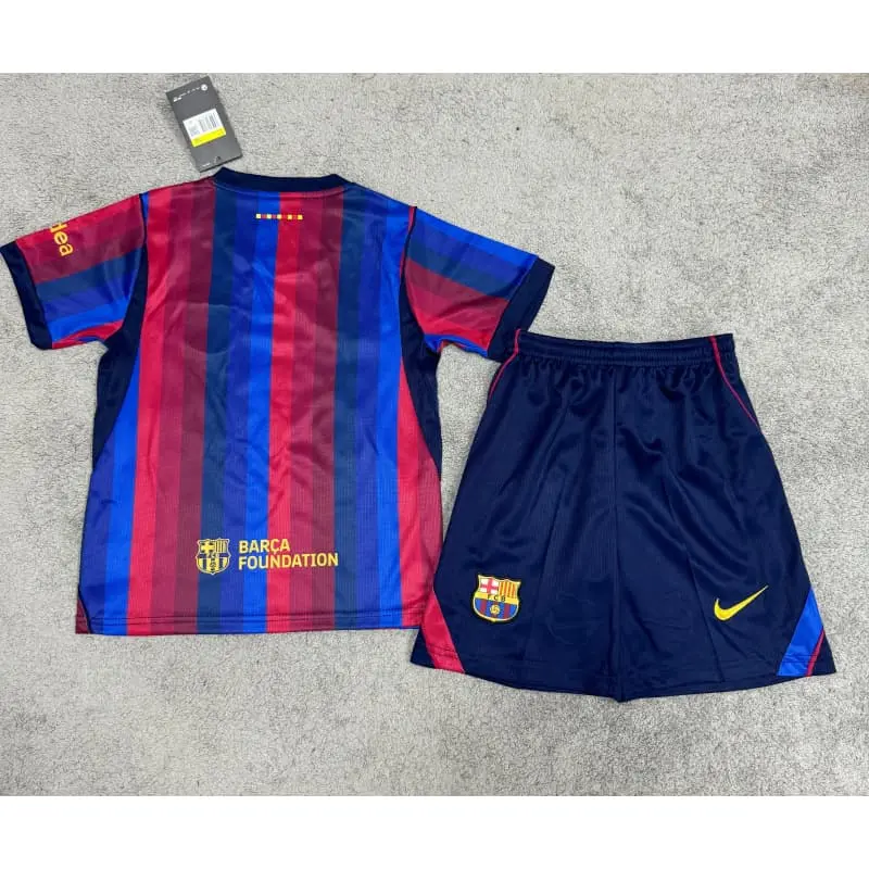 Camiseta Barcelona Home Equipación 2026/2027 Rojo/Azul Niño Kit
