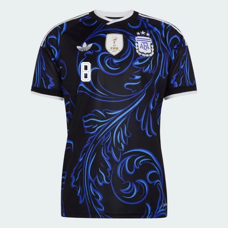 Camiseta E.Fernández 8 Argentina Away Mundial 2026 Azul con FIFA2022