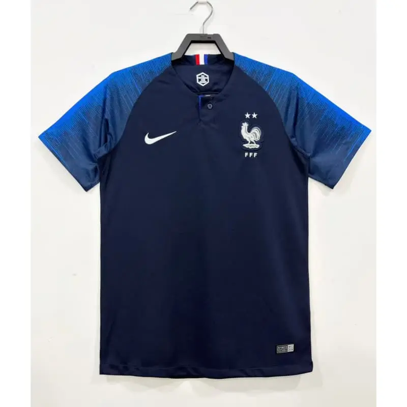 Camiseta Francia Home Retro 2018 Azul Copa Mundial