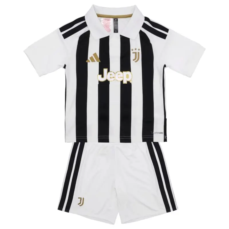 Camiseta Juventus Home 2026/2027 Negro/Blanco Niño Kit