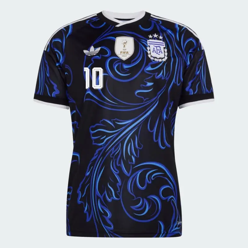 Camiseta Messi 10 Argentina Away Mundial 2026 Azul con FIFA2022
