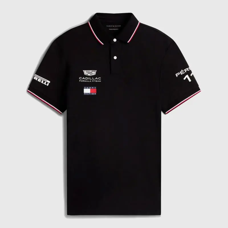 Polo Cadillac F1 x Tommy Hilfiger 2026 Edición Especial Negro