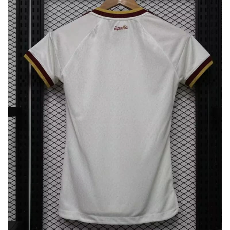 Camiseta España Away Mundial 2026 Blanco/Rojo Mujer (EDICIÓN JUGADOR)