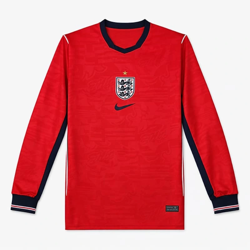 Camiseta Inglaterra Away Mundial 2026 ML Rojo