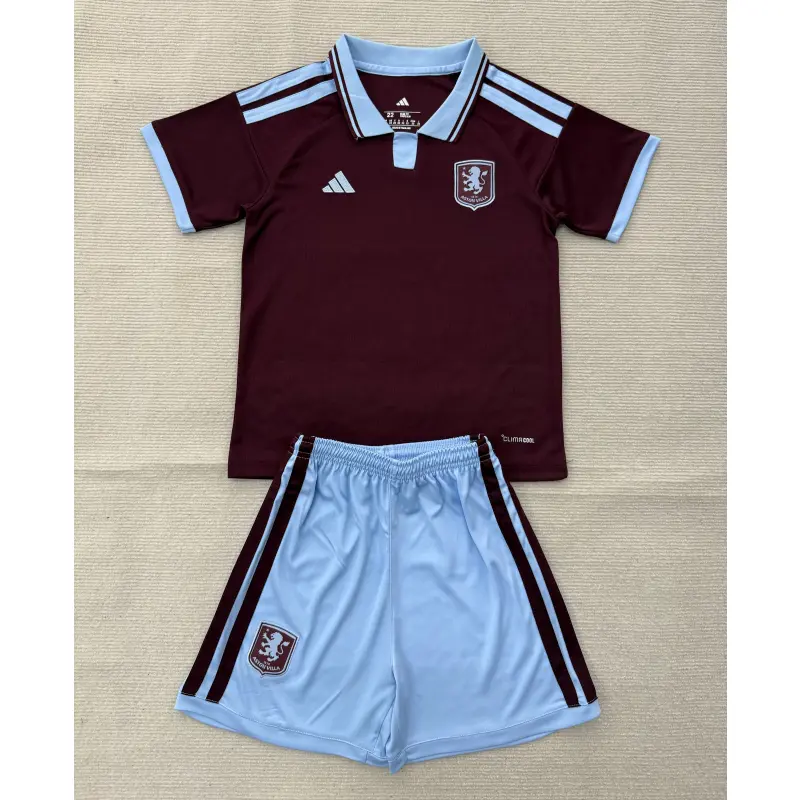 Camiseta Aston Villa Home 2026/2027 Borgoña Niño Kit