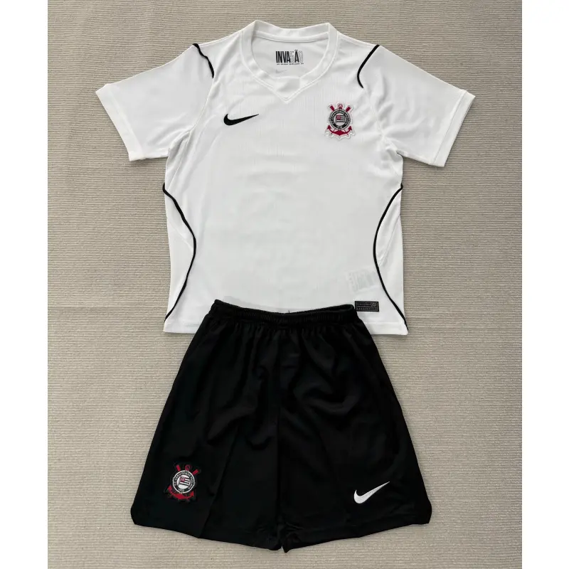 Camiseta Corinthians Home 2026/2027 Blanco Niño Kit