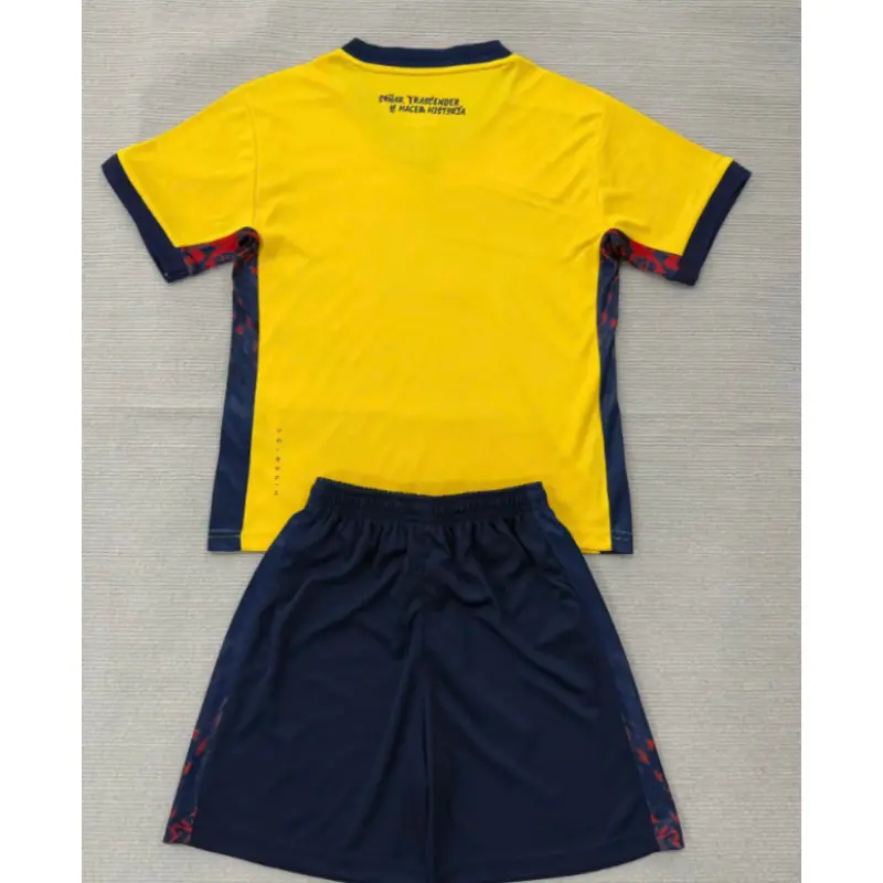 Camiseta Ecuador Home Mundial 2026 Amarillo Niño Kit