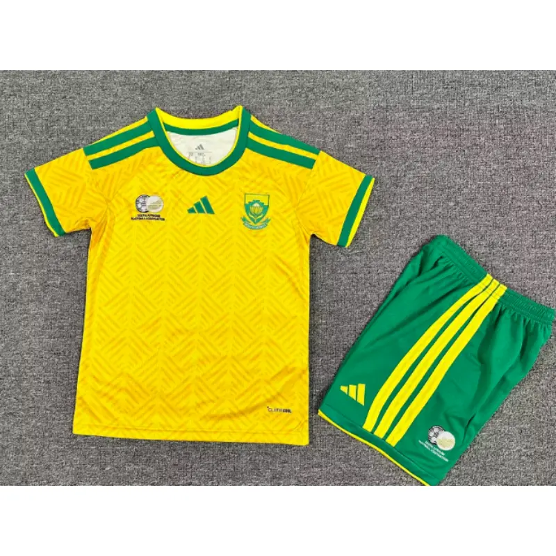 Camiseta Sudáfrica Home Mundial 2026 Amarillo Niño Kit