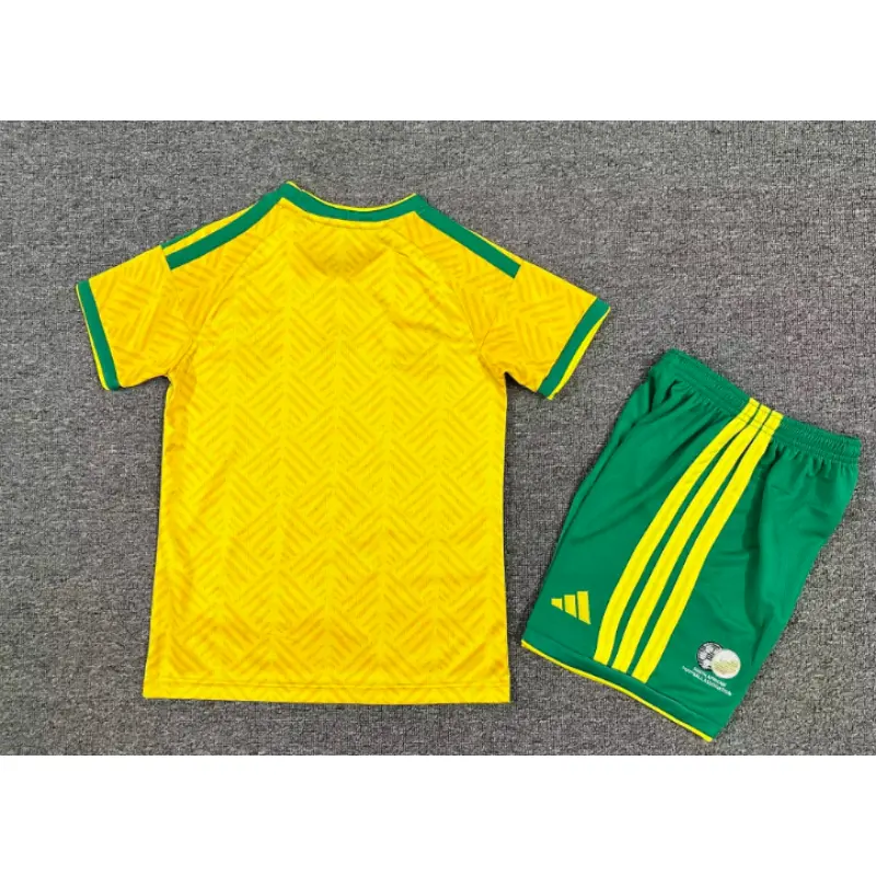 Camiseta Sudáfrica Home Mundial 2026 Amarillo Niño Kit