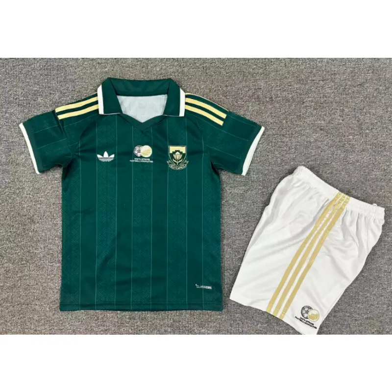 Camiseta Sudáfrica Away Mundial 2026 Verde Niño Kit