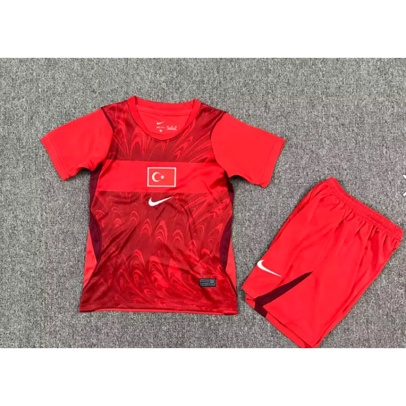 Camiseta Turquía Home Mundial 2026 Rojo Niño Kit