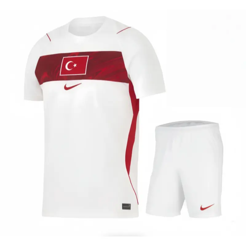 Camiseta Turquía Away Mundial 2026 Blanco Niño Kit