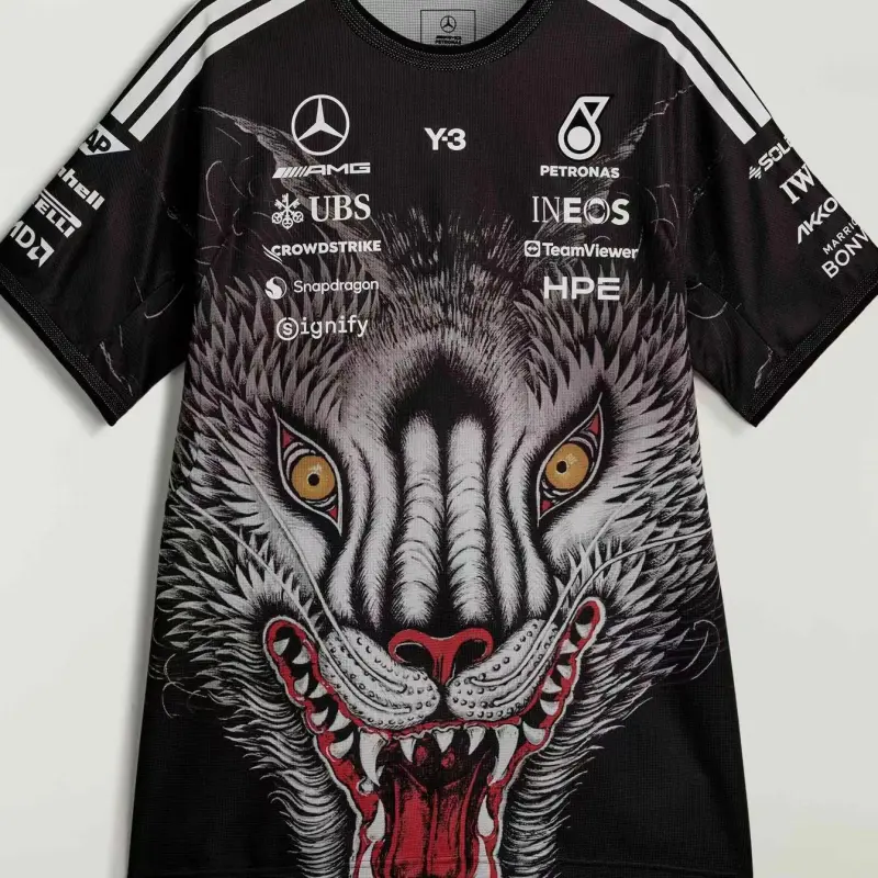 Camiseta Mercedes AMG x adidas Y-3 2026 Petronas F1 Negro/Gris