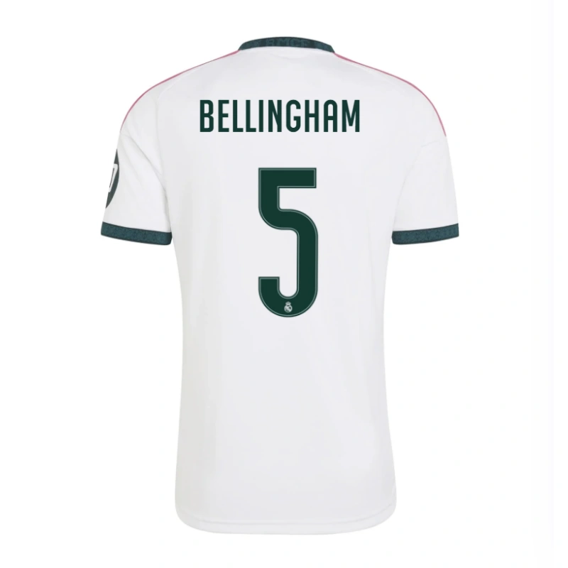 Camiseta BELLINGHAM 5 Real Madrid Home Equipación 2026/2027 Blanco con Parche HP
