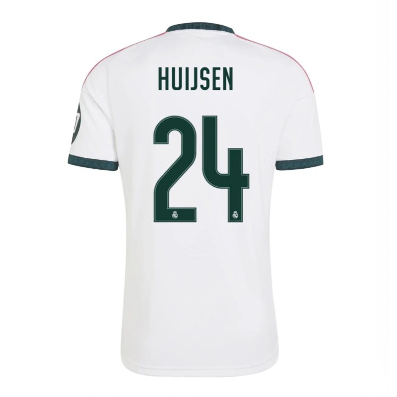 Camiseta HUIJSEN 24 Real Madrid Home Equipación 2026/2027 Blanco con Parche HP