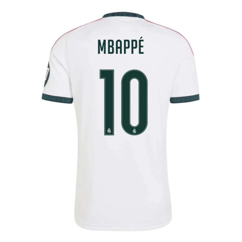 Camiseta MBAPPÉ 10 Real Madrid Home Equipación 2026/2027 Blanco con Parche HP