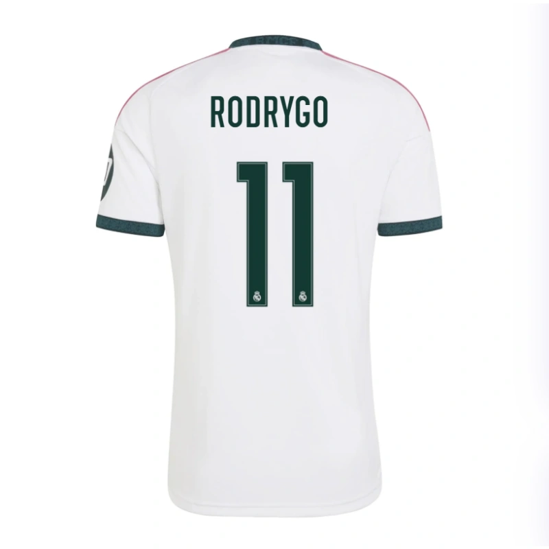 Camiseta RODRYGO 11 Real Madrid Home Equipación 2026/2027 Blanco con Parche HP