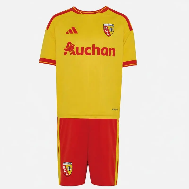 Camiseta RC Lens Home Equipación 2026/2027 Amarillo/Rojo Niño Kit