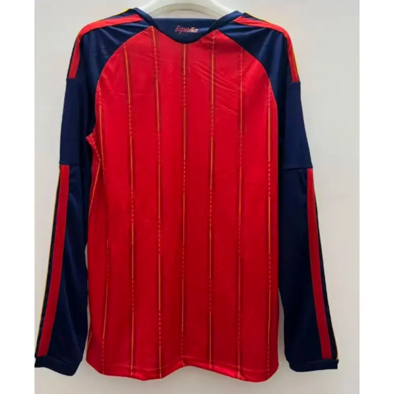 Camiseta España Home Equipación Mundial 2026 ML Rojo/Azul 2 Estrellas