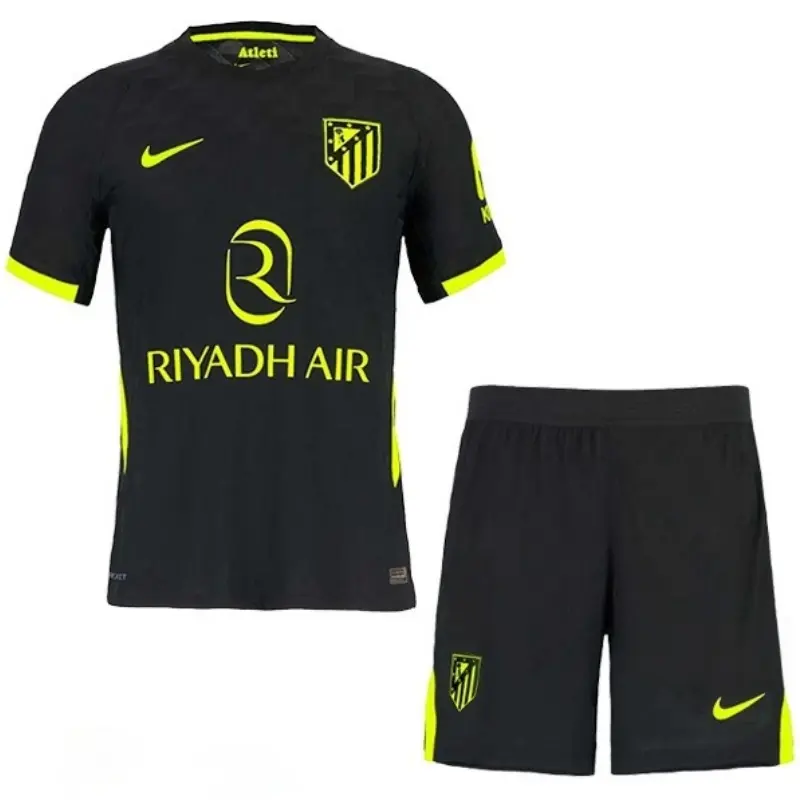 Camiseta Atlético de Madrid Away Equipación 2026/2027 Negro Niño Kit