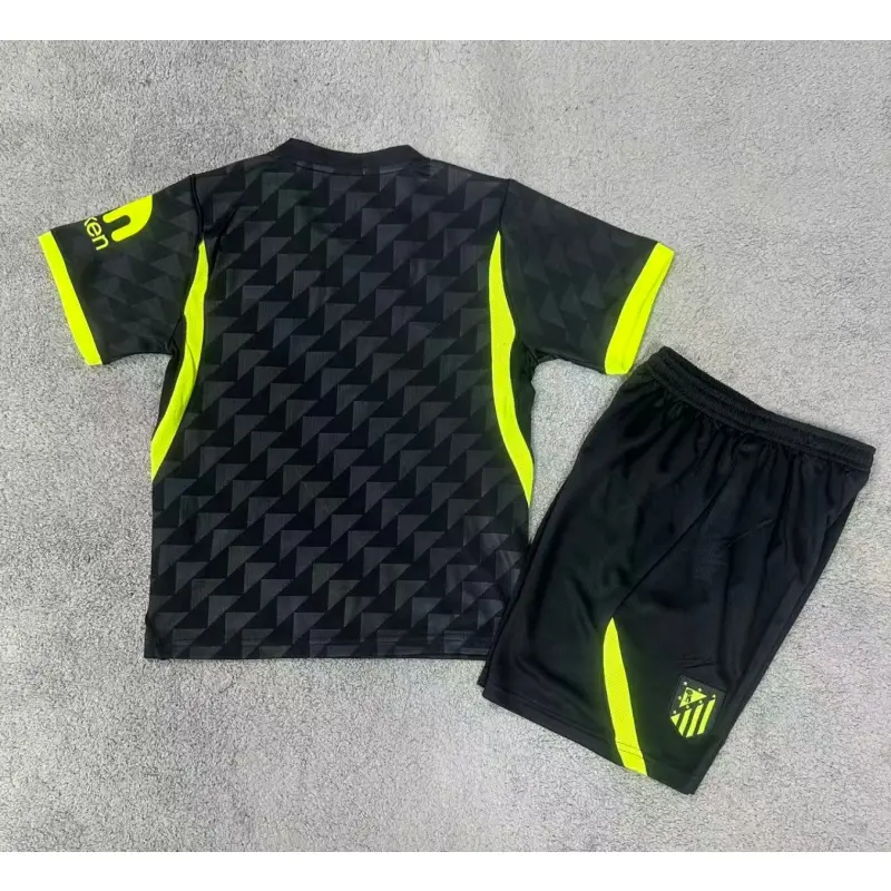Camiseta Atlético de Madrid Away Equipación 2026/2027 Negro Niño Kit