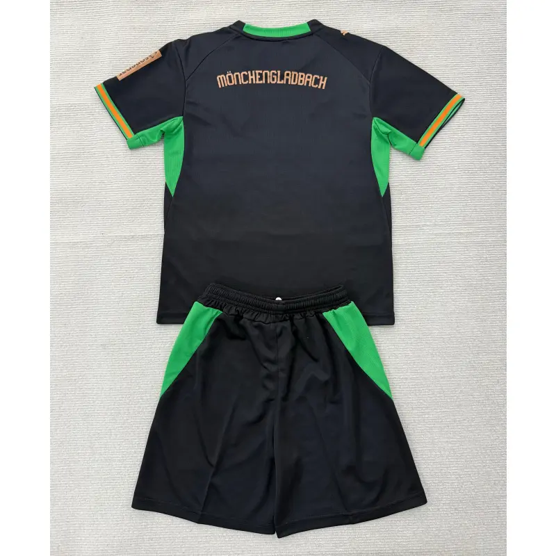 Camiseta Borussia Mönchengladbach Away Equipación 2026/2027 Negro Niño Kit