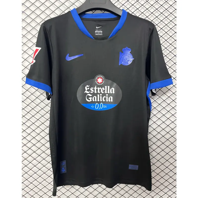 Camiseta Deportivo de La Coruña Away Equipación 2026/2027 Negro con Parche La Liga