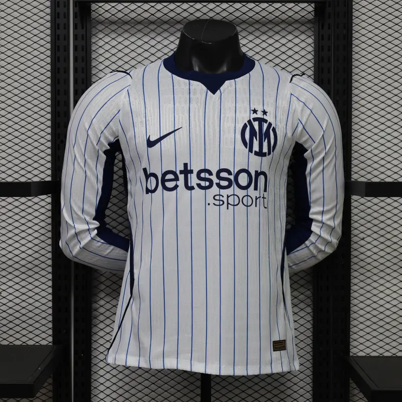 Camiseta Inter de Milan Away Equipación 2026/2027 ML Blanco (EDICIÓN JUGADOR)
