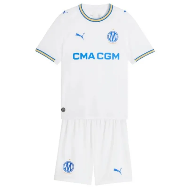 Camiseta Olympique Marsella Home Equipación 2026/2027 Blanco Niño Kit