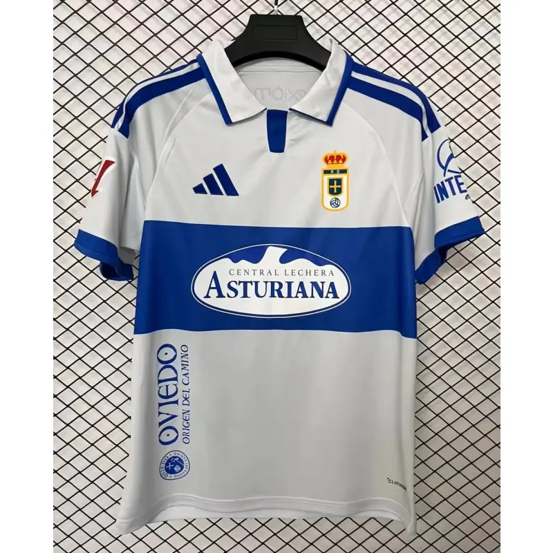 Camiseta Real Oviedo Third Equipación 2026/2027 Blanco con Parche La Liga