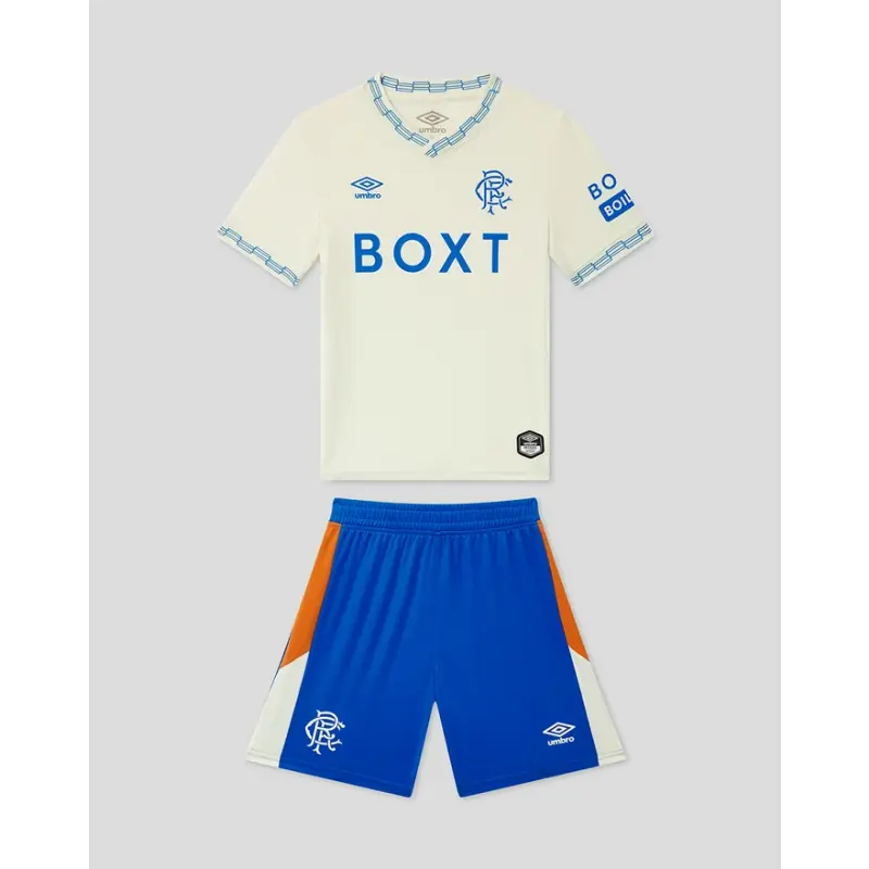 Camiseta Rangers FC Away Equipación 2026/2027 Beige Niño Kit