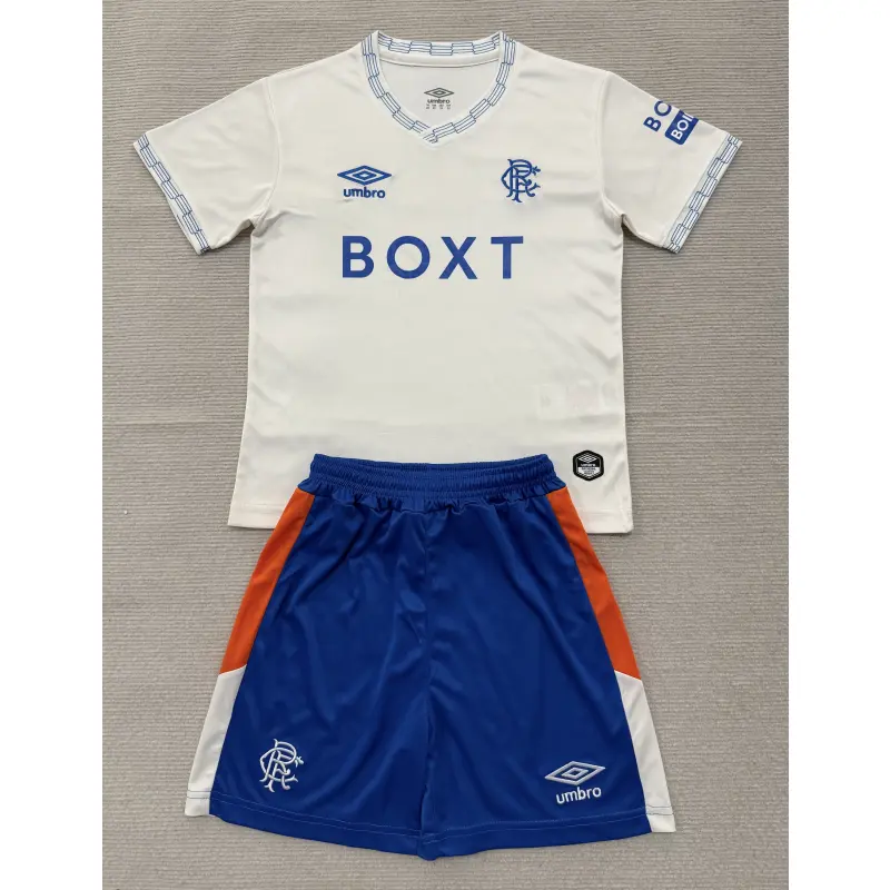 Camiseta Rangers FC Away Equipación 2026/2027 Beige Niño Kit