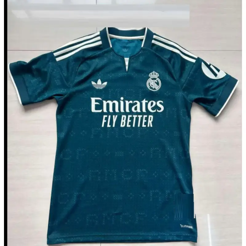 Camiseta Real Madrid Away Equipación 2026/2027 Verde Oscuro con Parche HP