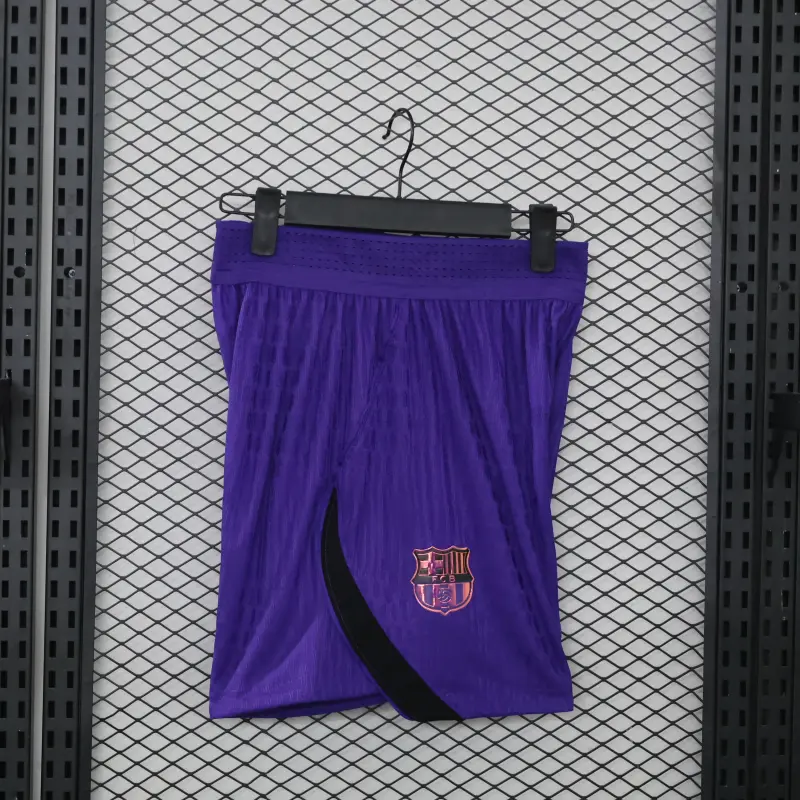 Pantalón Corto Barcelona Away Equipación 2026/2027 Negro/Morado (EDICIÓN JUGADOR)