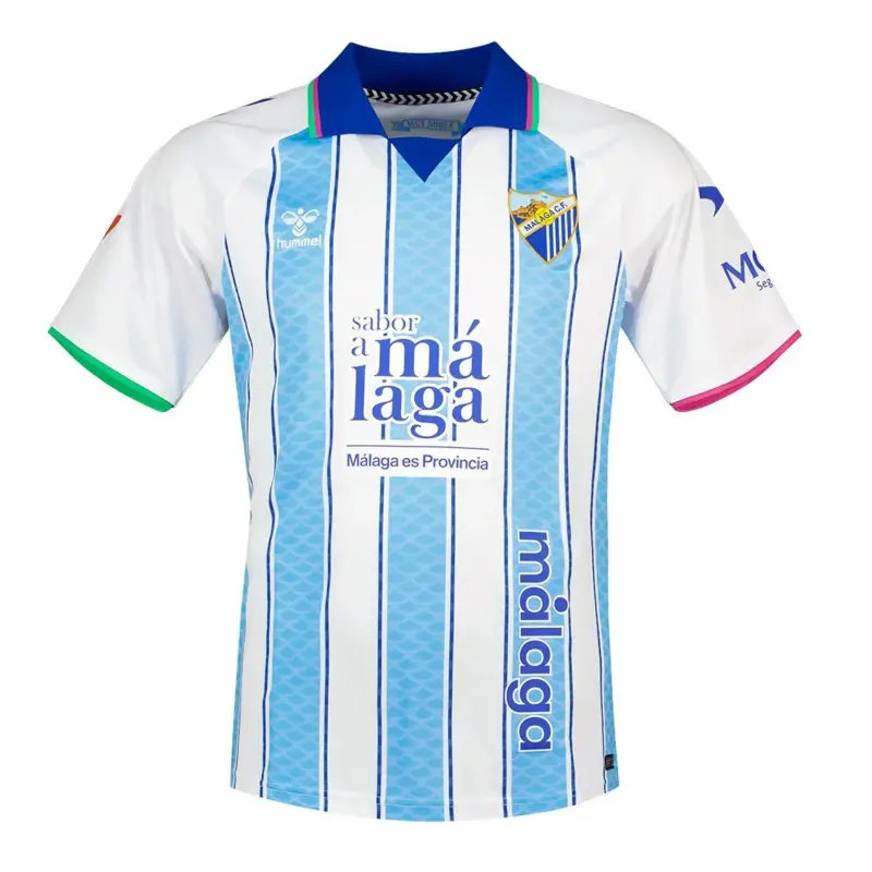 Camiseta Málaga CF Home Equipación 2026/2027 Azul/Blanco con Parche La Liga
