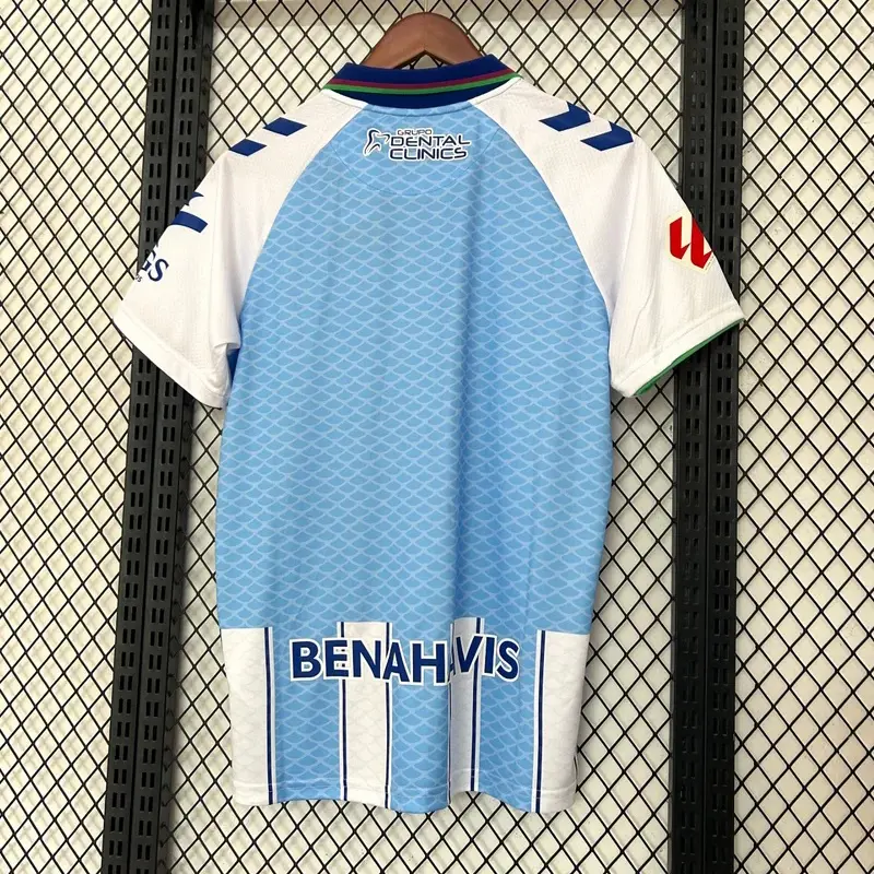 Camiseta Málaga CF Home Equipación 2026/2027 Azul/Blanco con Parche La Liga