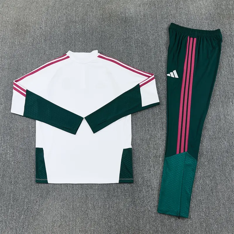 Sudadera De Entrenamiento Real Madrid 2026/2027 Blanco/Verde Oscuro