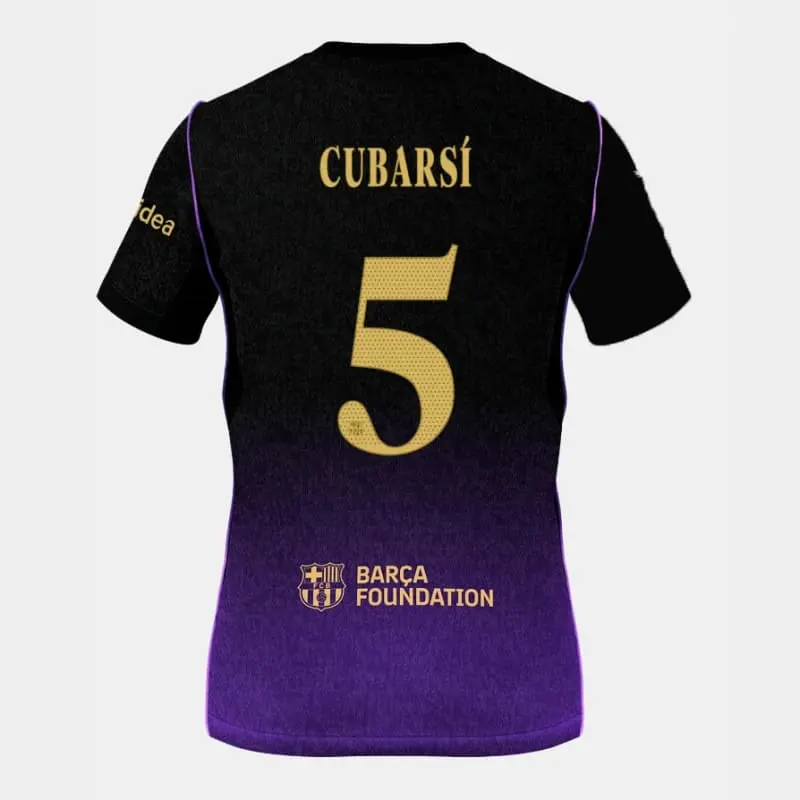 Camiseta CUBARSÍ 5 Barcelona Away Equipación 2026/2027 Negro/Morado UCL