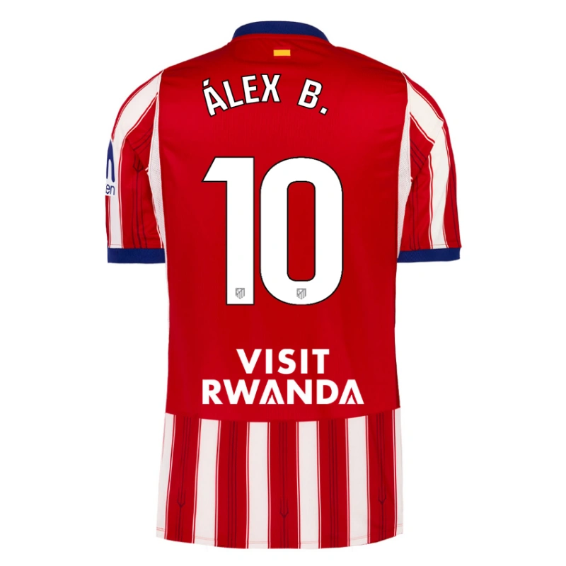 Camiseta ÁLEX B. 10 Atlético de Madrid Home Equipación 2026/2027 Rojo/Blanco La Liga