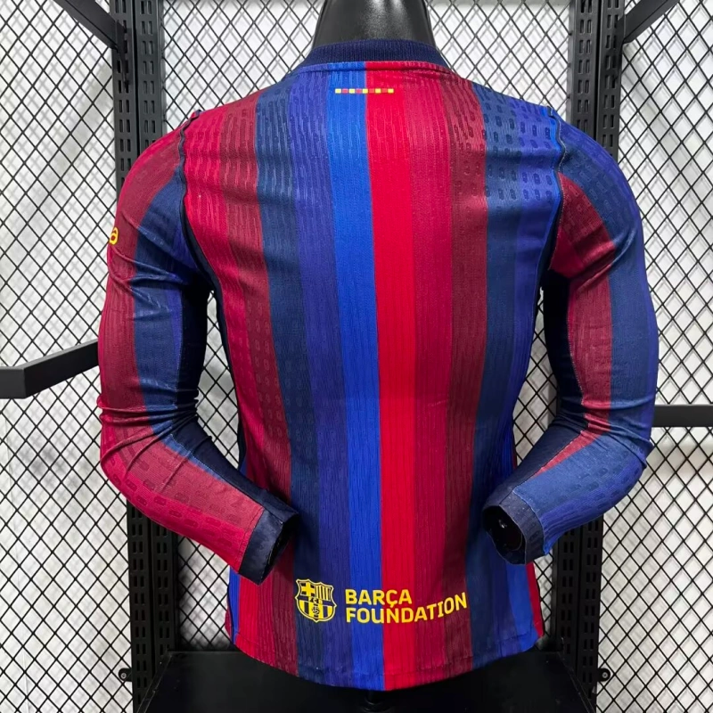 Camiseta Barcelona Home Equipación 2026/2027 ML Rojo/Azul (EDICIÓN JUGADOR)