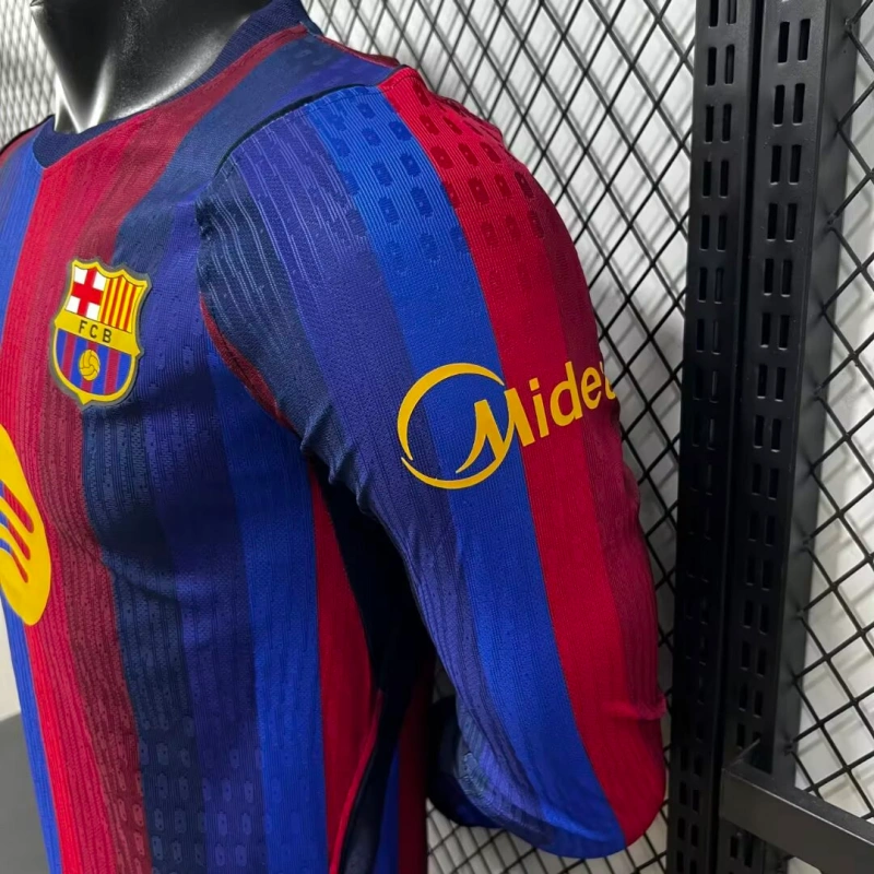 Camiseta Barcelona Home Equipación 2026/2027 ML Rojo/Azul (EDICIÓN JUGADOR)