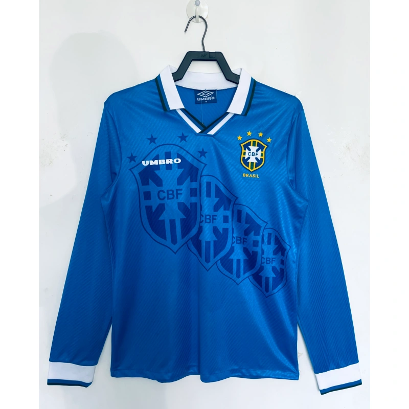 Camiseta Brasil Away Equipación Retro 1996 ML Azul
